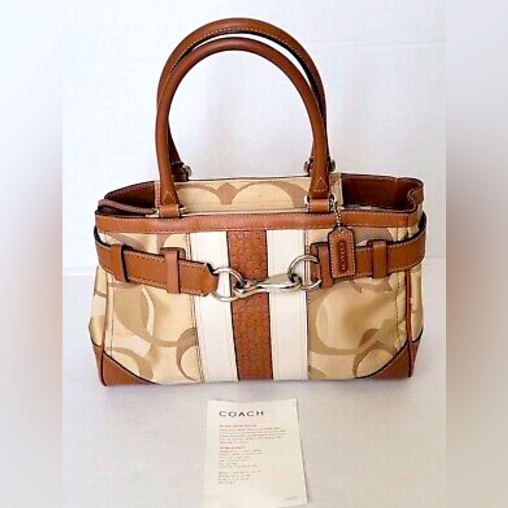 Coach Hampton Optic Signature Shoulder Bag. Good clean condition.